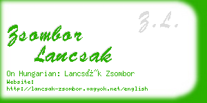 zsombor lancsak business card